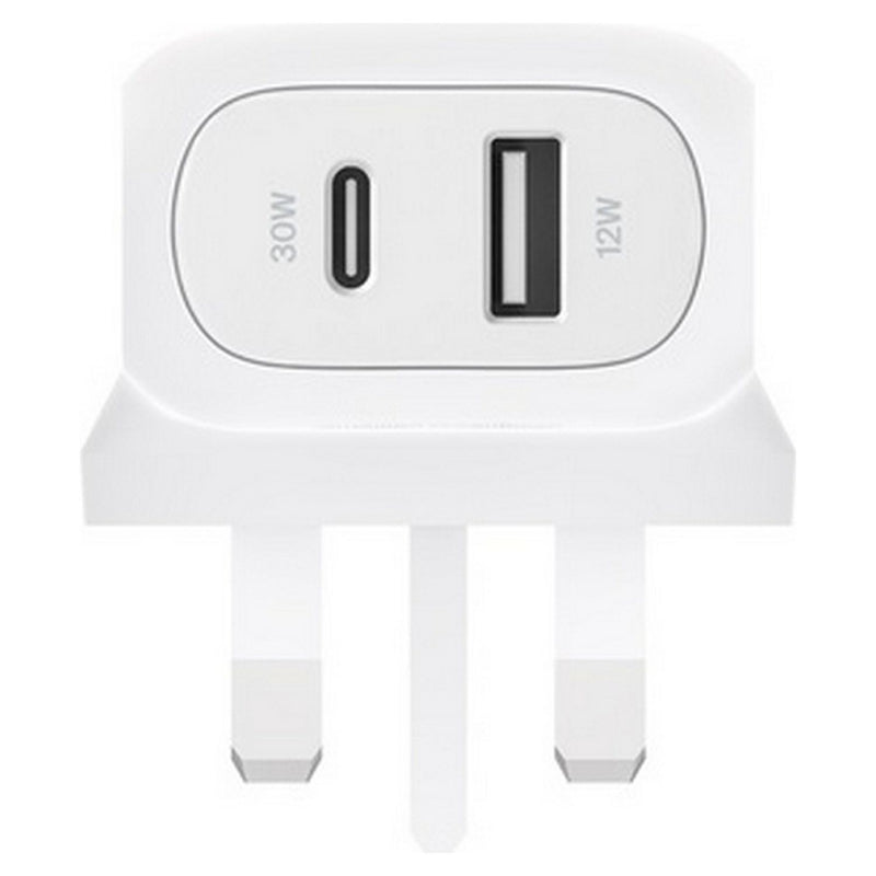 Belkin dual port USB C and USB-A charger 42W - British product