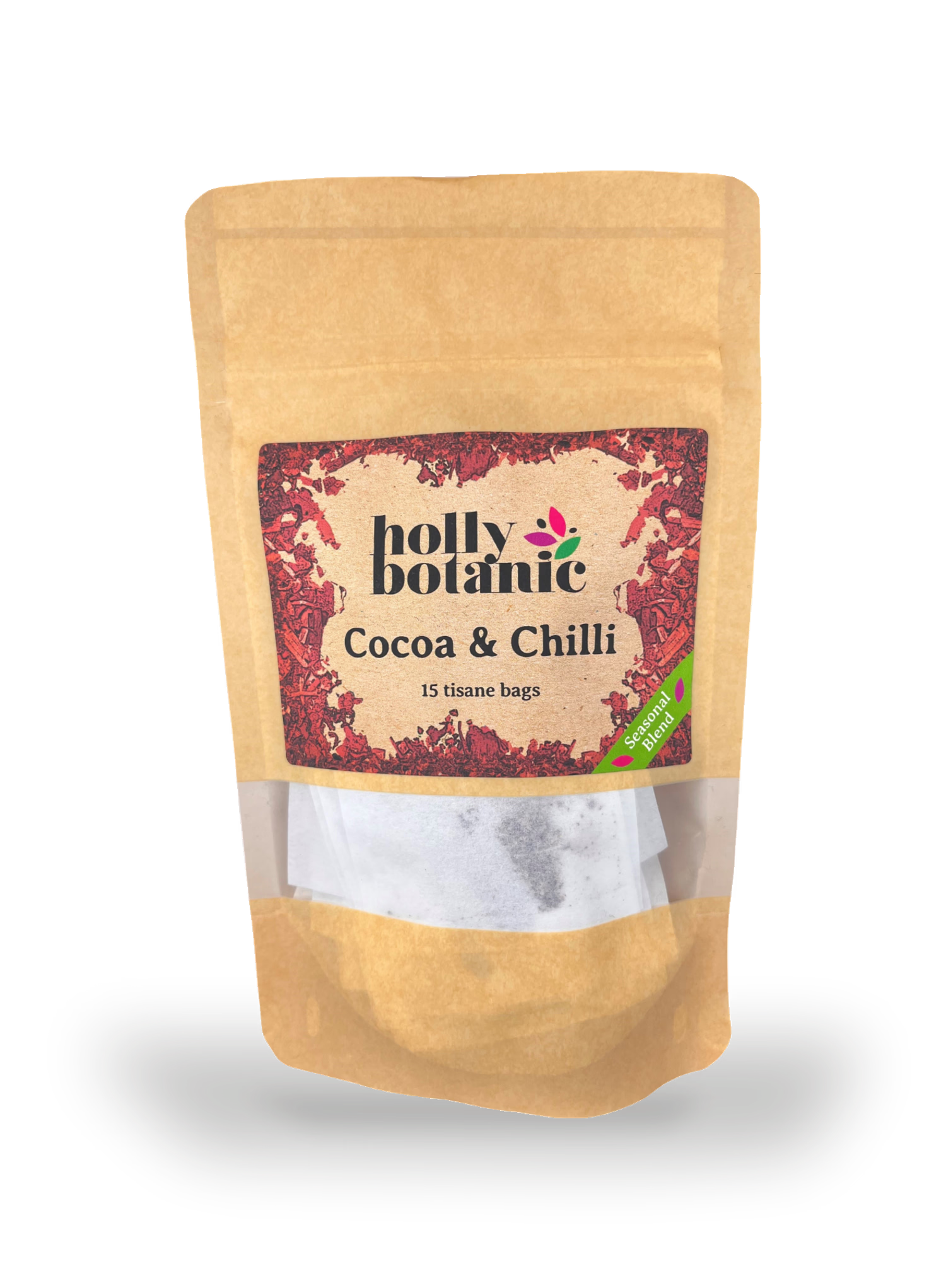 Holly Botanic Cocoa & Chilli Tisane 15 tea bags - British product