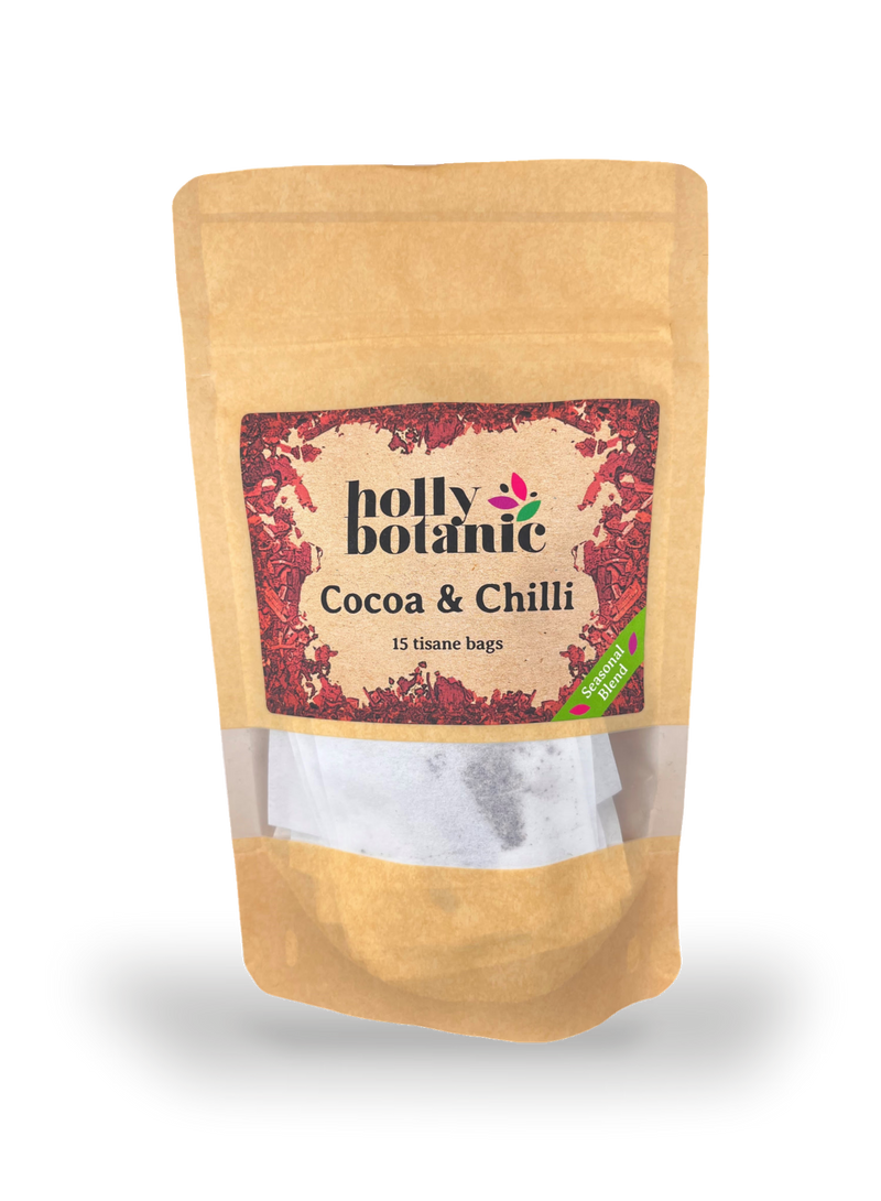 Holly Botanic Cocoa & Chilli Tisane 15 tea bags - British product