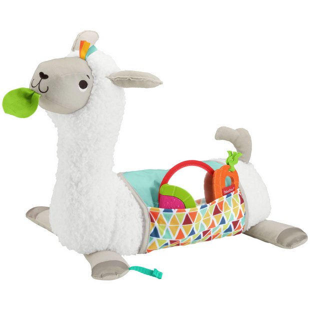 Fisher-Price llama baby tummy time wedge with toys - British product