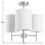 Argos Home Candelabra metal 3 light ceiling light brass, UK version