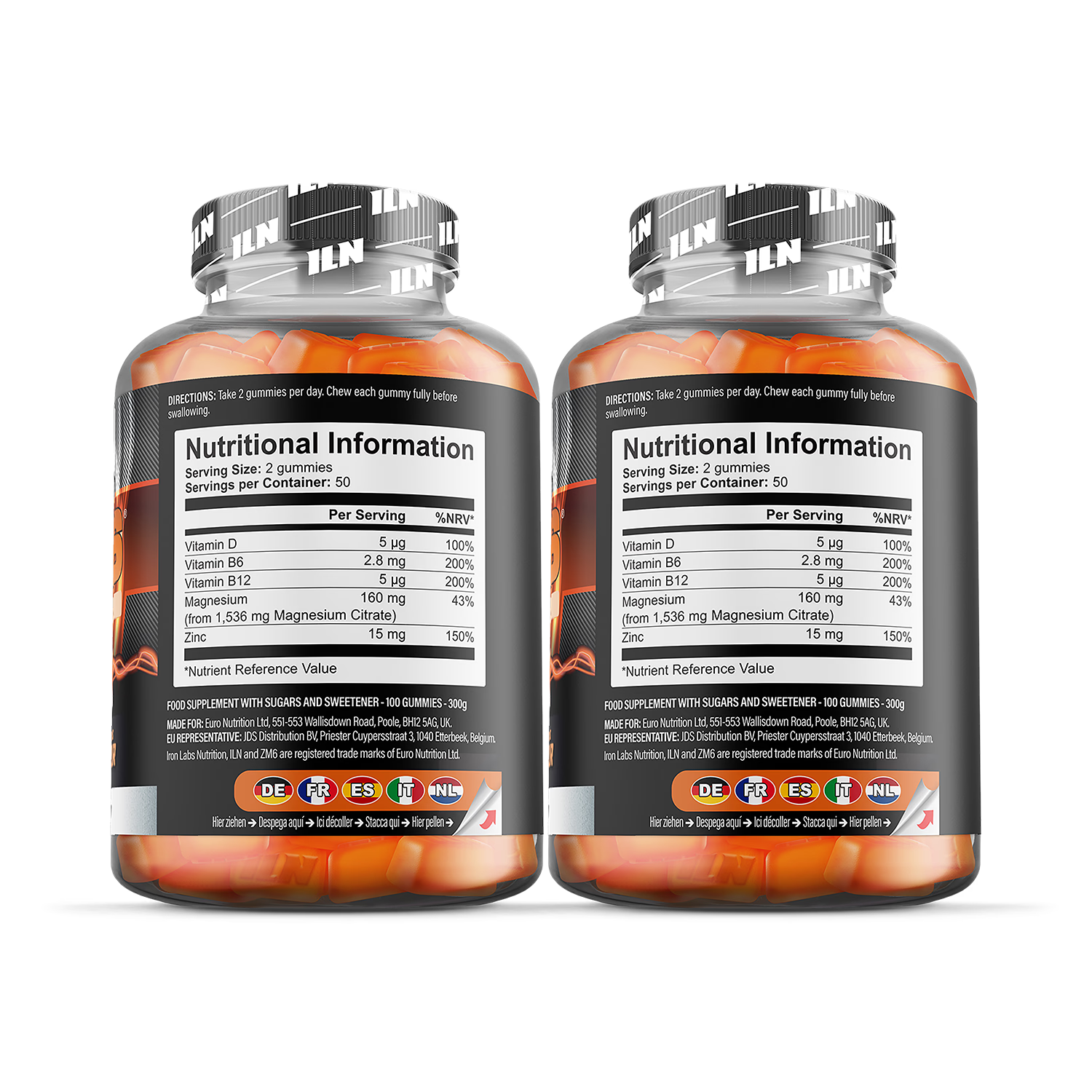 Iron Labs Nutrition ZM6 orange gummies 200 count UK version