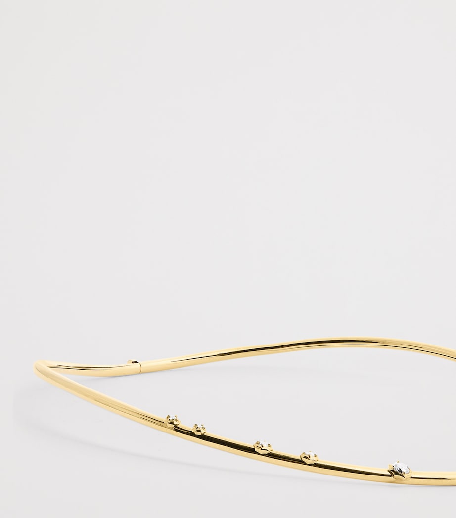 Jade Trau yellow gold diamond Constellation Plié choker (British brand)