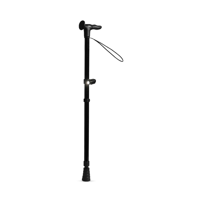Cool Clip-On Torch LED mobility aid light for walking sticks, UK version