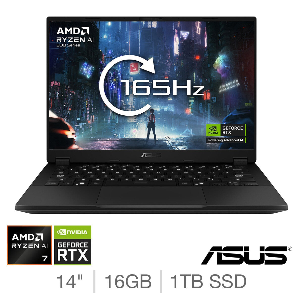 ASUS TUF A14 grey gaming laptop with AMD Ryzen AI 7 - British product