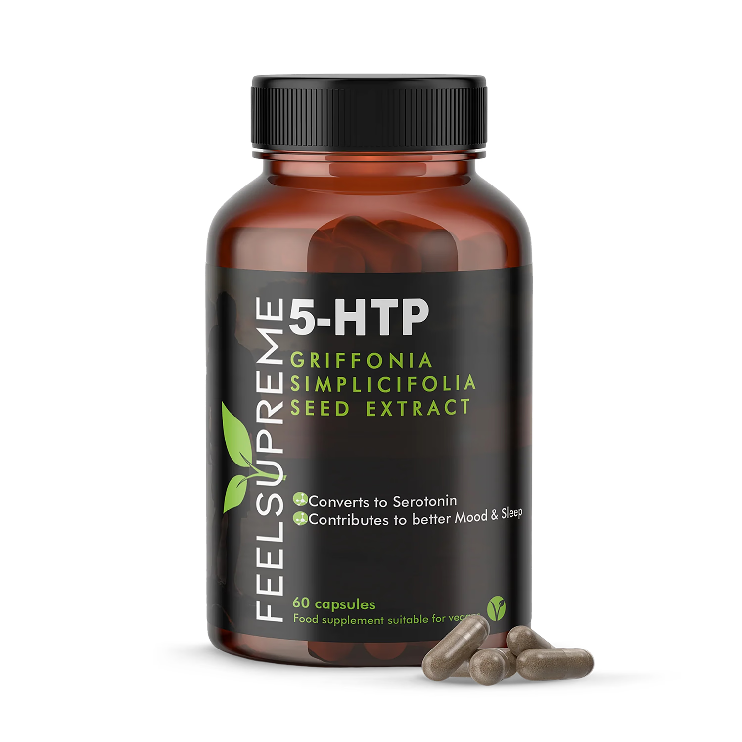 5-HTP Griffonia simplicifolia extract 60 capsules (British brand)