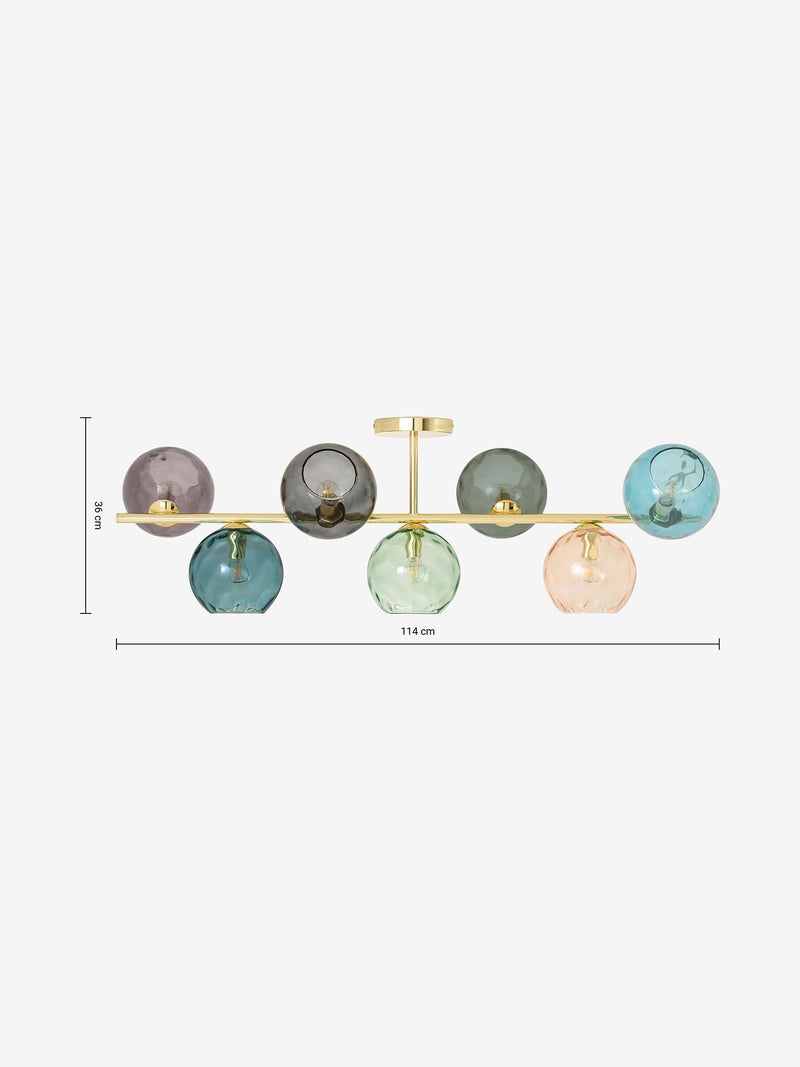 MADE.COM Brass Ilaria large flush ceiling light, UK version