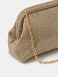 Accessorize gold sparkle cloud clutch bag, UK version