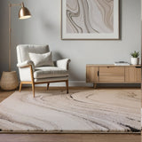 Asiatic Mirage quartz beige rug in two sizes, UK version