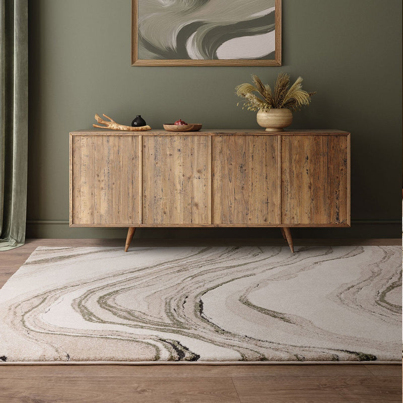 Asiatic Mirage Quartz Green rug in two sizes - British product