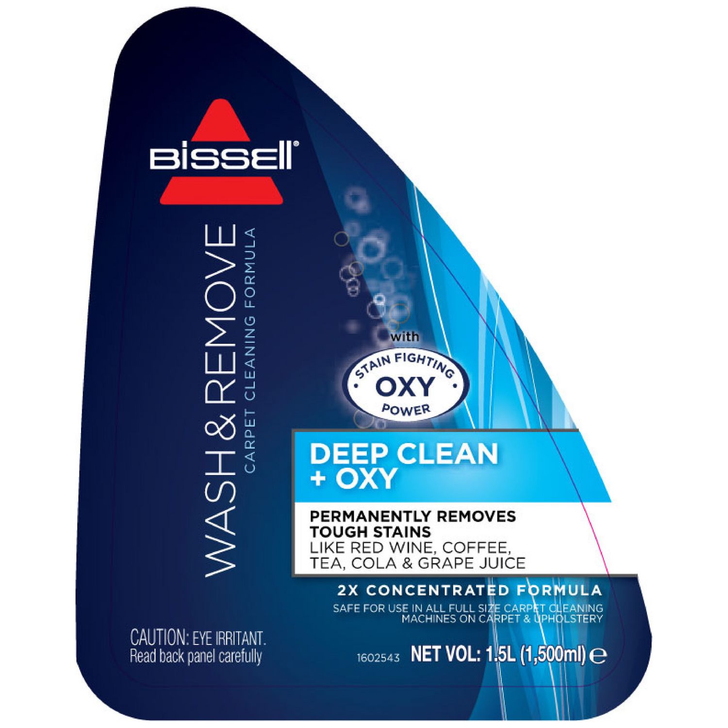 Bissell Wash and Remove Oxygen carpet cleaning solution 1.5L (British brand)
