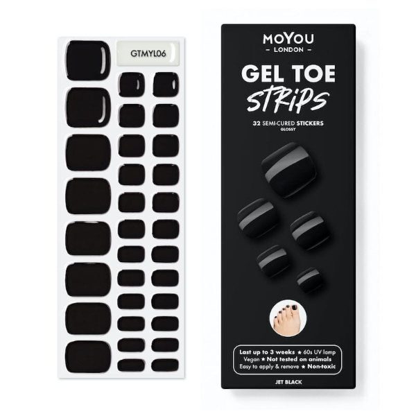 MoYou-London Gel Toes Strip- Jet Black