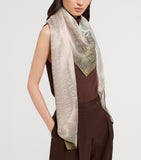 Bvlgari silk Logomania scarf 140cm x 140cm, imported from the UK