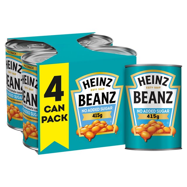 Heinz No Added Sugar Baked Beans in a Rich Tomato Sauce   4 x 415g GOODS M&S   