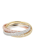 Cartier Trinity ring diamond white yellow rose gold luxury jewelry imported from the UK