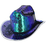 Fever Deluxe sequin cowgirl hat iridescent green, UK version