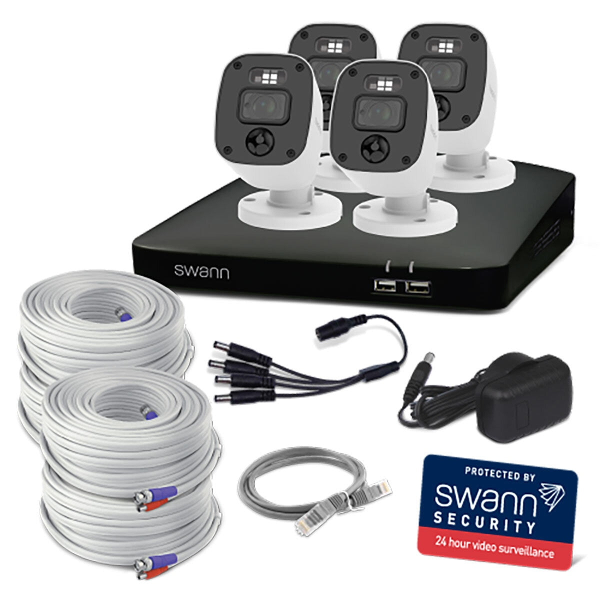 Swann 4MP 2K DVR system 4 cameras 1TB imported from the UK