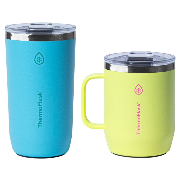 مجموعة أكواب قهوة ThermoFlask بلونين - منتج بريطاني