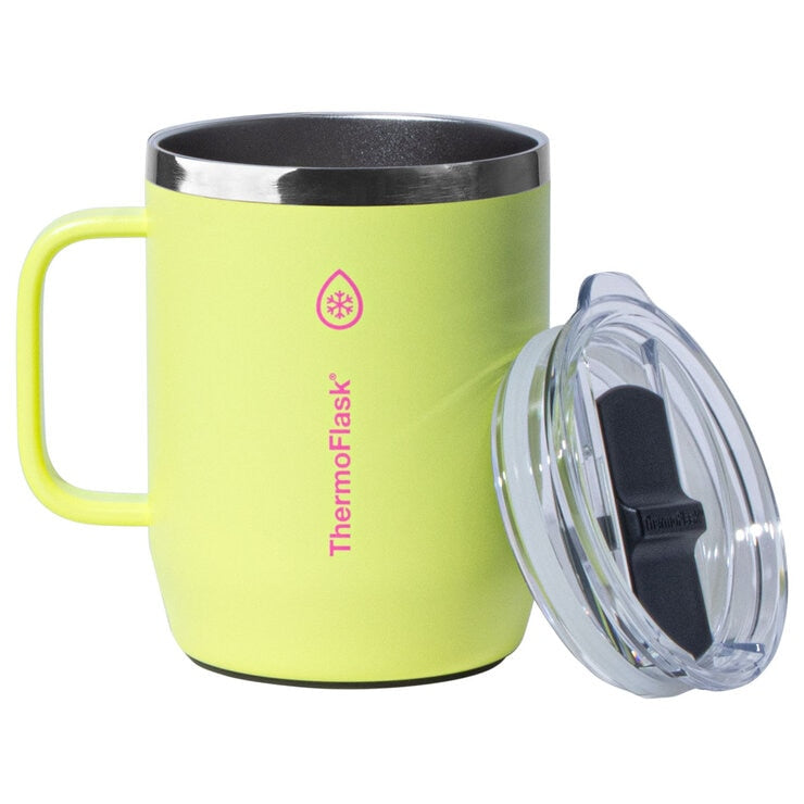 ThermoFlask insulated mug set, blue & yellow, imported from the UK