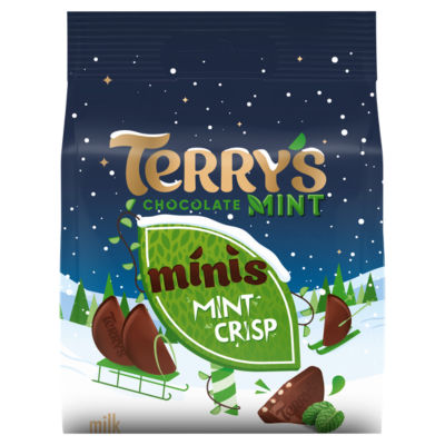 Terry's chocolate mint crisp minis 80g, imported from the UK