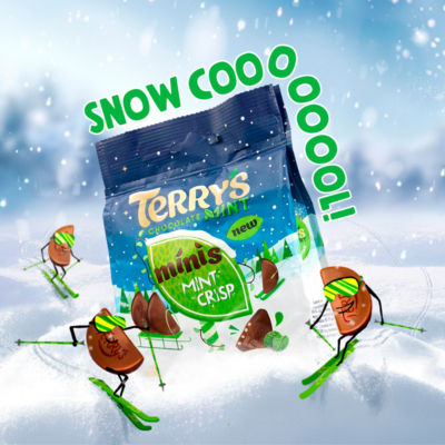 Terry's chocolate mint crisp minis 80g, imported from the UK
