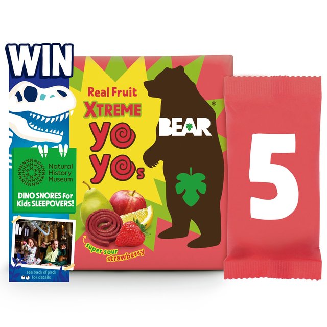 Bear Yoyos Super Sour Strawberry & Apple Multipack   5 x 20g GOODS M&S   