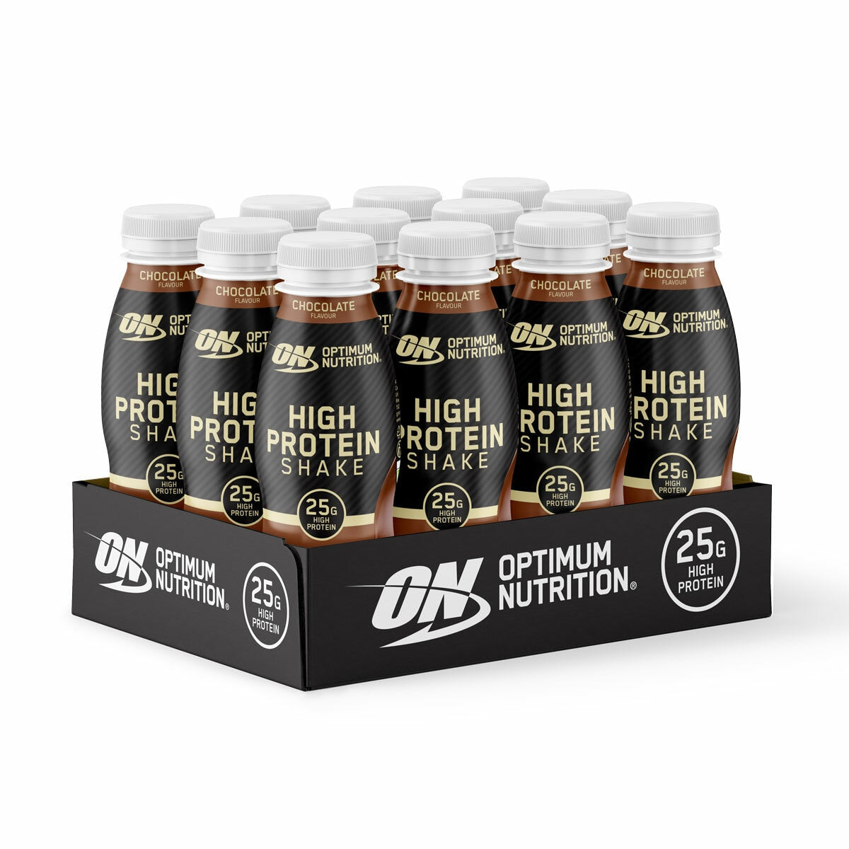 Optimum Nutrition protein shake chocolate 12 x 330ml, imported from the UK