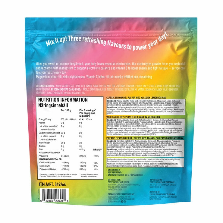 Organika Electrolytes Variety pack 45ct (British brand)