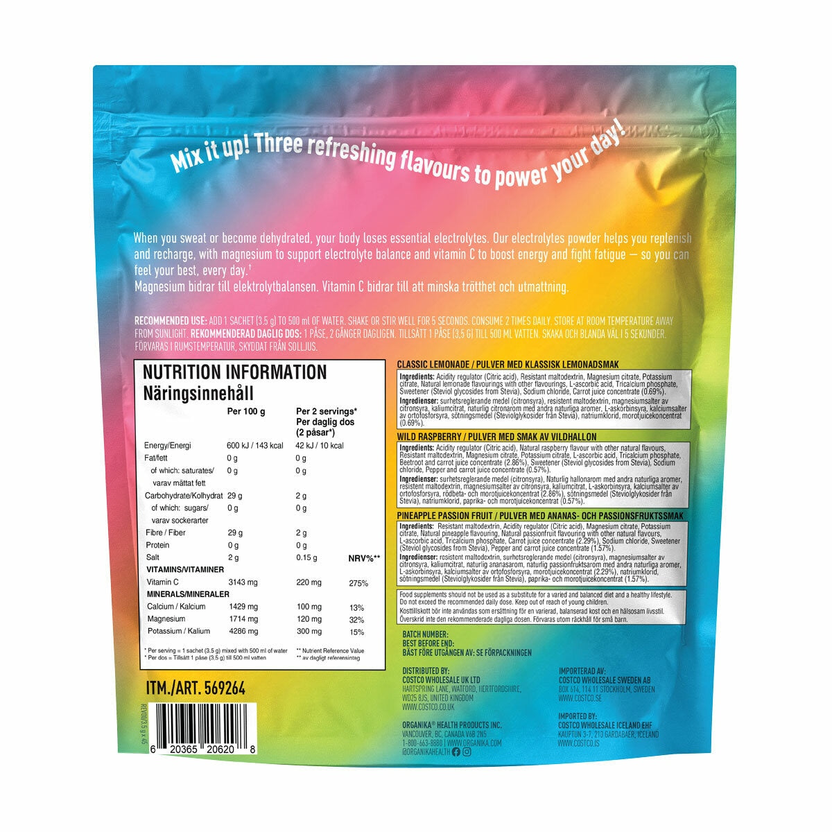 Organika Electrolytes Variety pack 45ct (British brand)