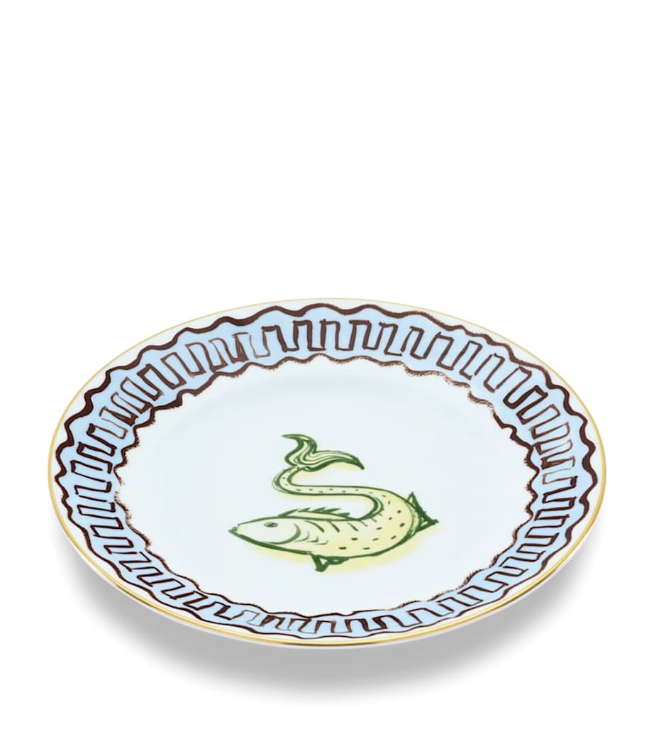 GINORI 1735 porcelain dessert plate with gold threading 22cm, UK version