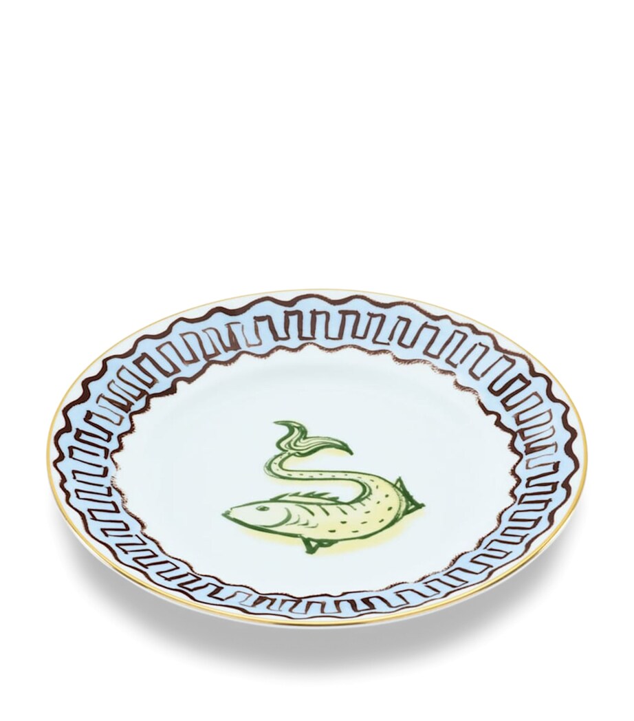 GINORI 1735 porcelain dessert plate with gold threading 22cm, UK version