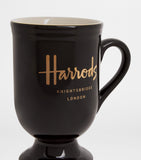Harrods pedestal mug with gold-trimmed base and logo, 284ml capacity - British product
