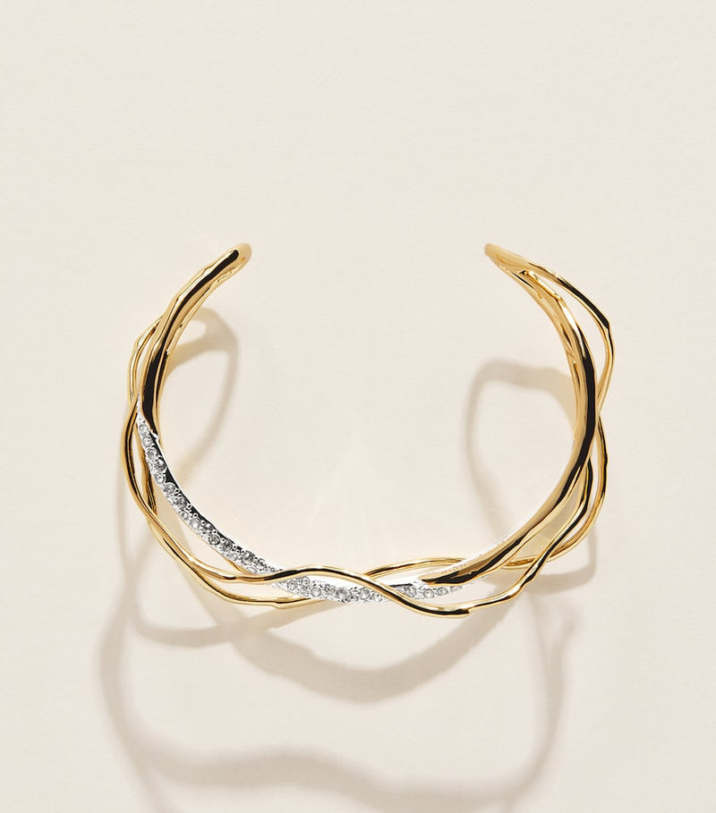 Bracelet manchette plaqué or Solanales Alexis Bittar - Produit britannique
