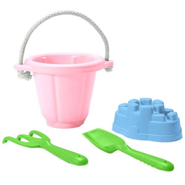 Green Toys 4 Piece Sand Play Set - Pink Bucket