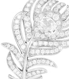 Boucheron white gold diamond Plume de Paon ring, UK version