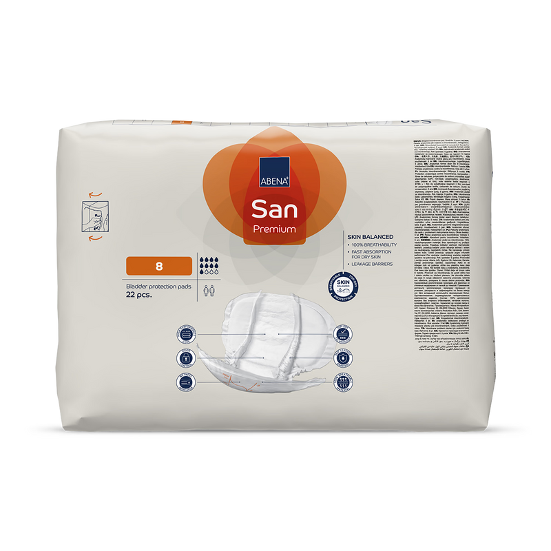 ABENA San Premium 8 incontinence pad 22 pack (British brand)