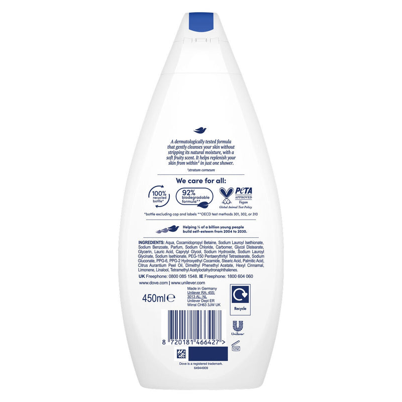 Dove body wash aloe and birch water 6 x 450ml - British product
