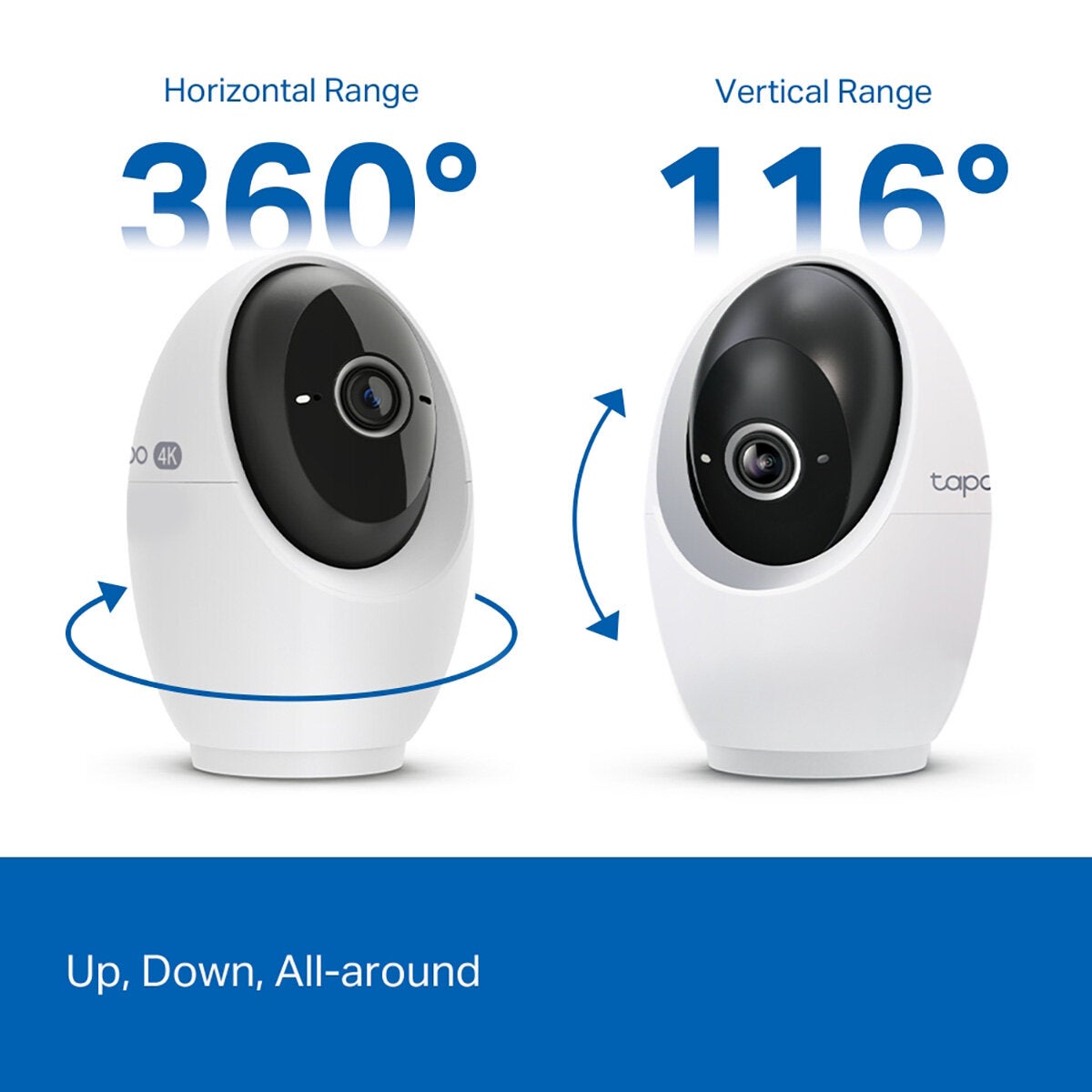 TP-Link Tapo C260 4K PTZ security camera 2-pack, imported from the UK