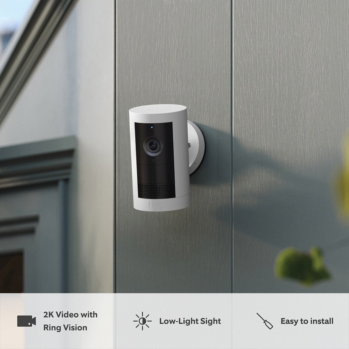 Ring outdoor camera 2 pack with extra battery - British product