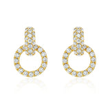 Costco 0.80ctw diamond earrings round brilliant 14ct gold - British product