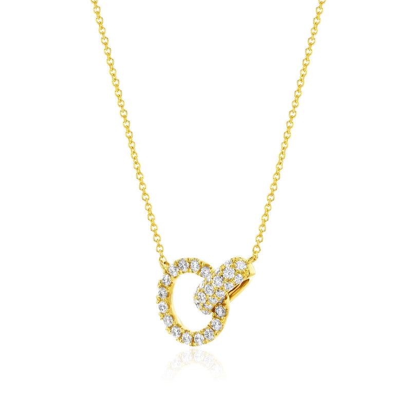 Costco Halskette mit rundem Brillantschliff Diamant 0,50 Karat 14 Karat Gelbgold, UK-Version