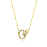 Costco Halskette mit rundem Brillantschliff Diamant 0,50 Karat 14 Karat Gelbgold, UK-Version