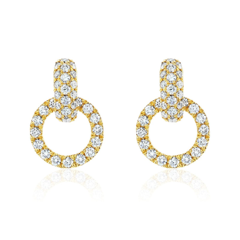 Costco 0.80ctw diamond earrings round brilliant 14ct gold - British product