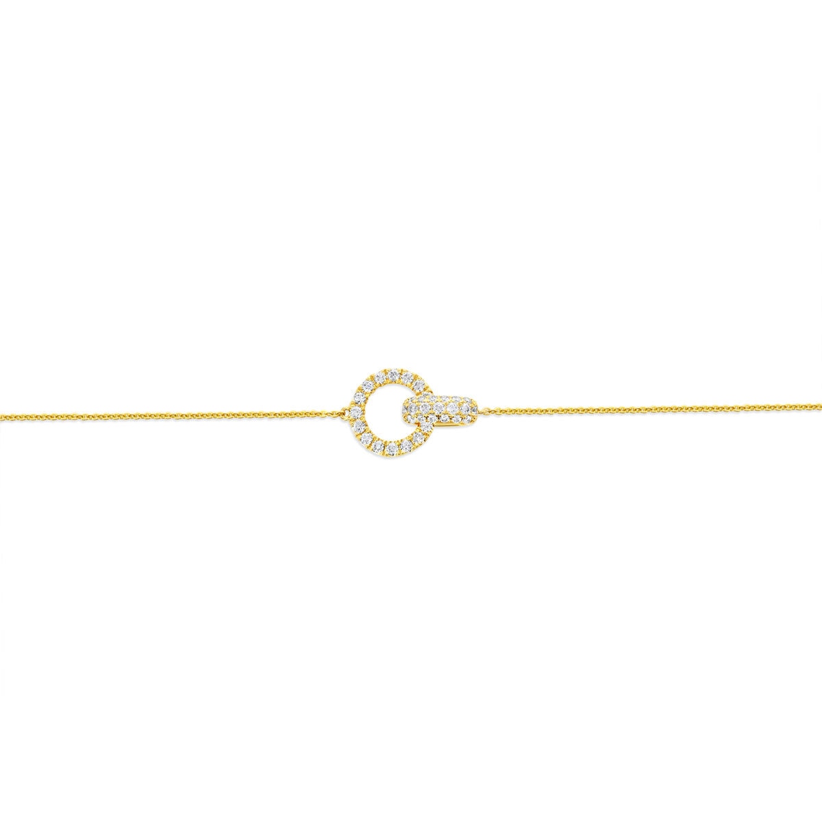0.50ctw Round Brilliant Cut Diamond Bracelet 14ct Yellow Gold - British product