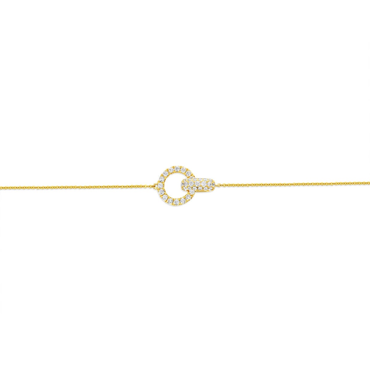 0.50ctw Round Brilliant Cut Diamond Bracelet 14ct Yellow Gold - British product