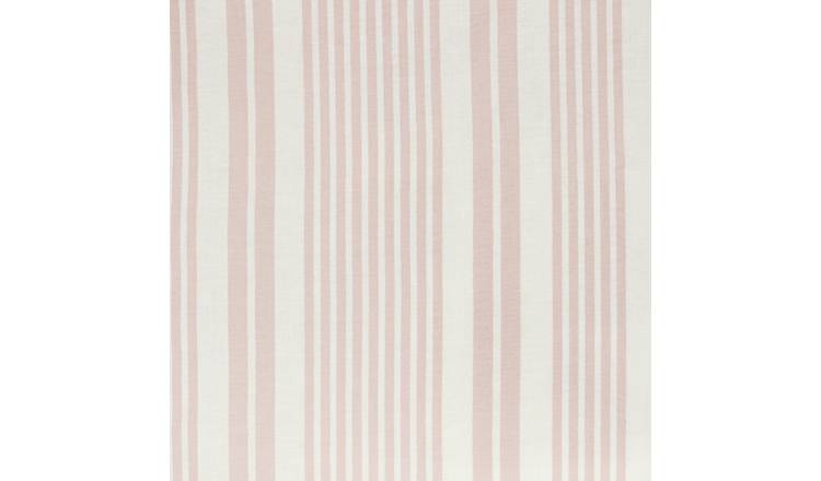 Argos Home striped seersucker pink bedding set single (British brand)