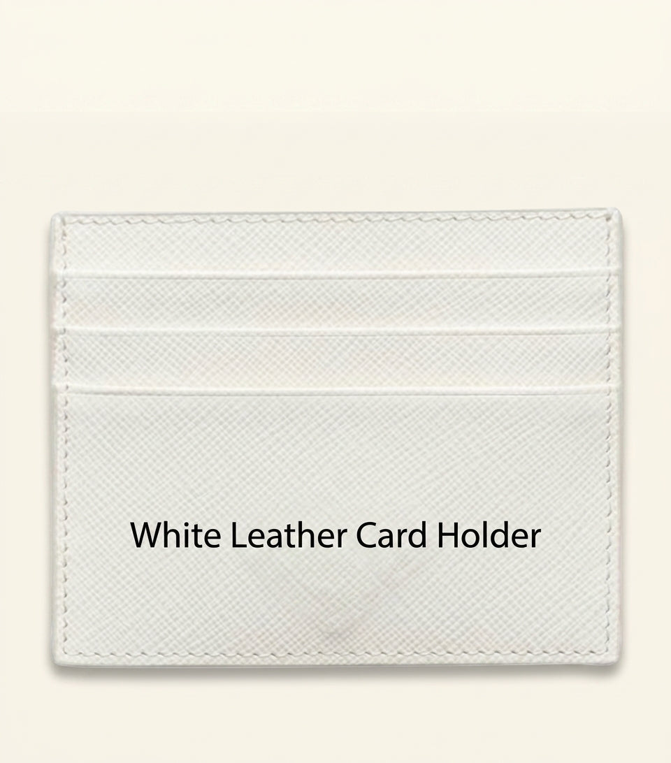 Prada Saffiano leather card holder with logo plaque, imported from the UK