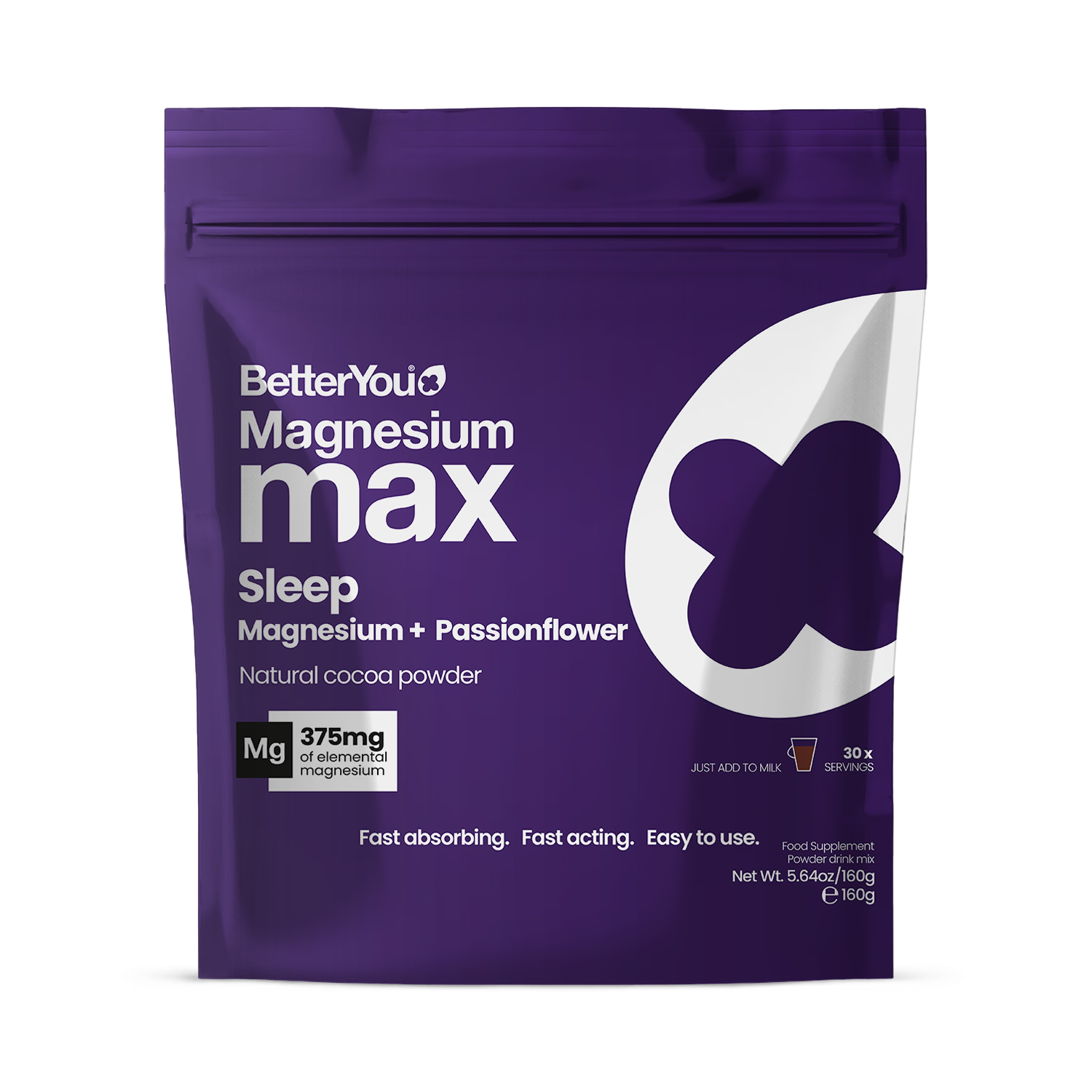 BetterYou Magnesium Max Sleep Powder 120g, UK version