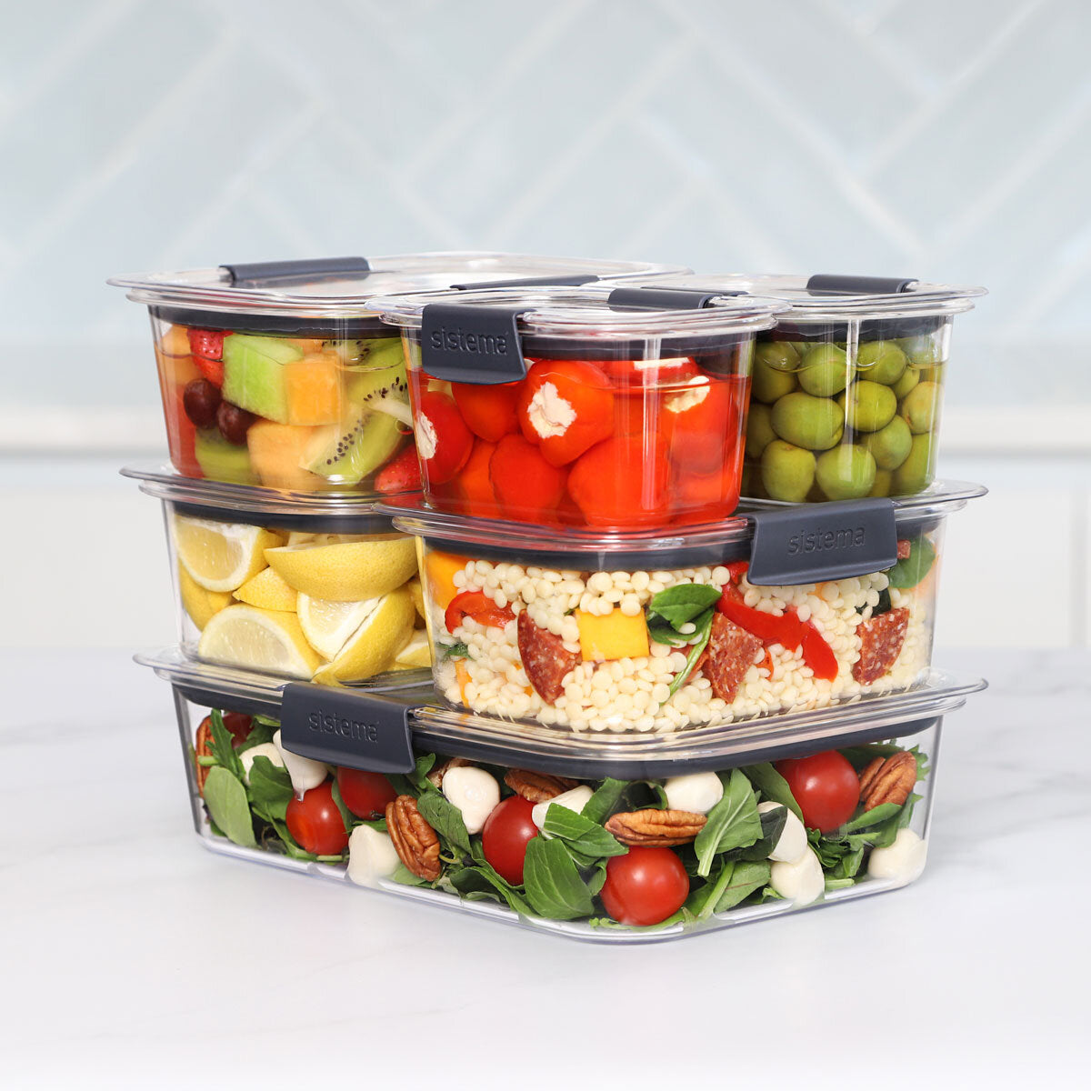 Sistema Brilliance food storage set 14 piece - British product