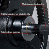 Marcy Eco 60kg Olympic weight set with 7ft barbell, British brand